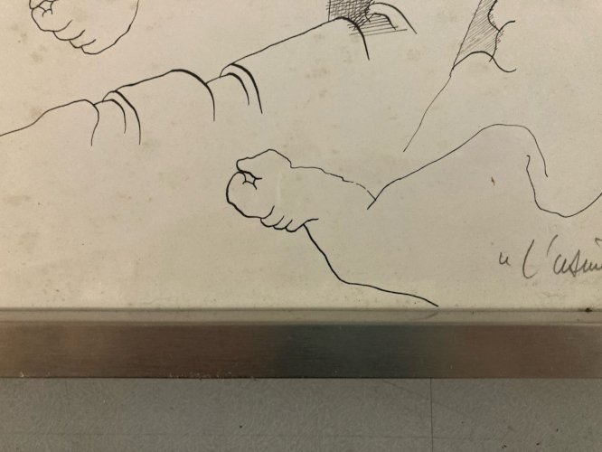 Drawing Dessin Surréalisme 1960 Curiosité Art Encre Surréaliste Ancien Original