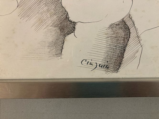 Drawing Dessin Surréalisme 1960 Curiosité Art Encre Surréaliste Ancien Original