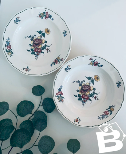 Duo Assiettes Creuses Villeroy & Boch Alt Straßburg 23,5cm Vintage