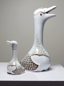 Duo carafe & mignonnette vintage 80s Haviland Castel daprès Sandoz pour Chabot