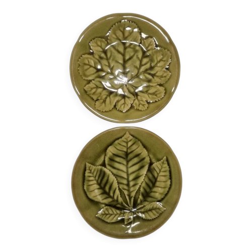 Duo d’assiettes en barbotine