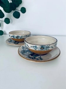 Duo de bols et coupelles artisanaux MangaLlacta Equateur ceramique
