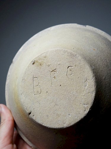 Duo de bols grès tourné artisanal vintages bruts & rustiques