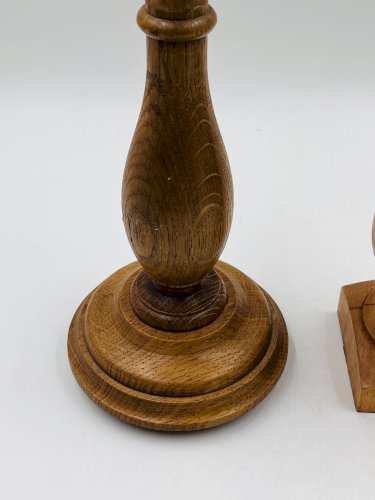 Duo de bougeoirs en bois