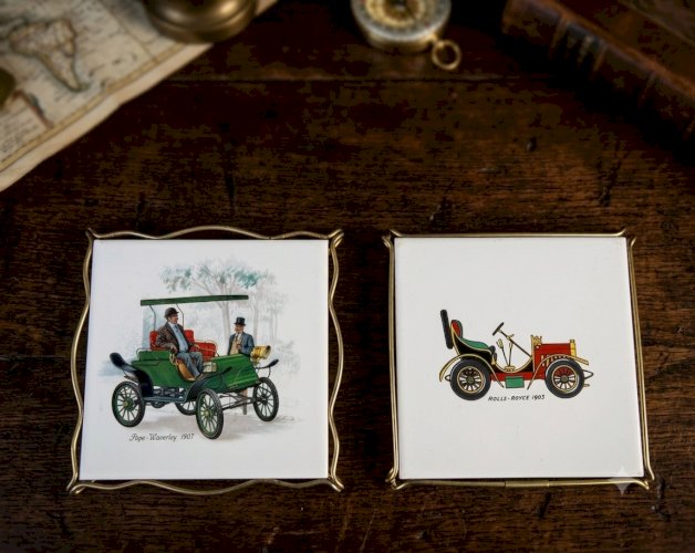 Duo de dessous de plat vintage décoratif idée cadeau Noël
