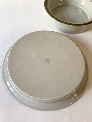 Duo de plats de service en grès de grand feu, faïencerie de Brenne, années 1970-1980