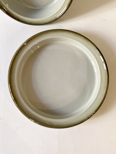Duo de plats de service en grès de grand feu, faïencerie de Brenne, années 1970-1980