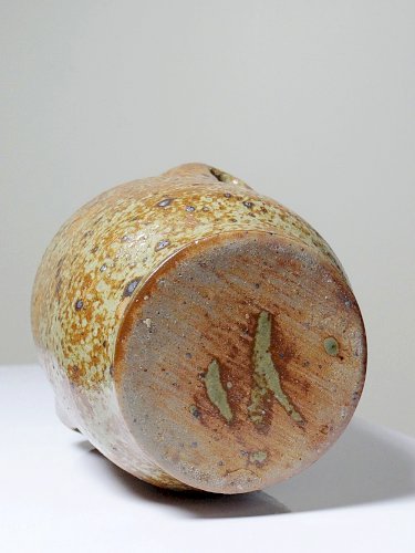 Duo de pots en grès pyrité artisanal, vintages style Baudat La Borne