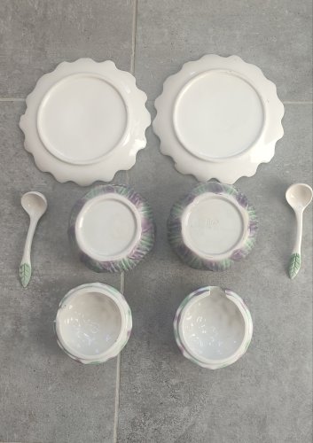 Duo de saucières artichaut en trompe-l'œil Caldas da Rainha (Portugal)