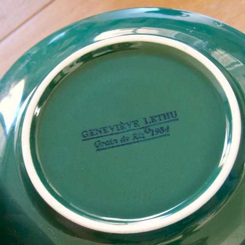 Duo de tasses signées Geneviève Lethu collection Grains de Riz