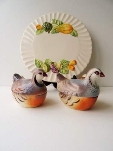 Duo de Terrines Perdrix signé Michel Caugant