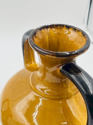 Duo de Vases Vintage Coulobres en Céramique Ocre