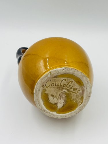 Duo de Vases Vintage Coulobres en Céramique Ocre