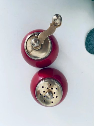 Duo Salière & Moulin à Poivre Vintage - Rouge Pop Made in Italy