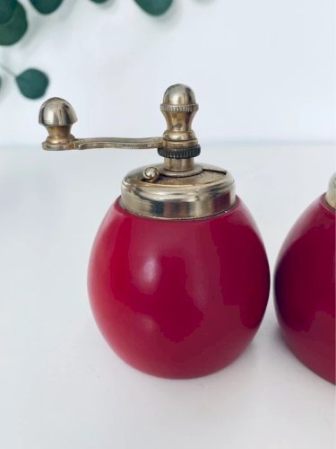 Duo Salière & Moulin à Poivre Vintage - Rouge Pop Made in Italy