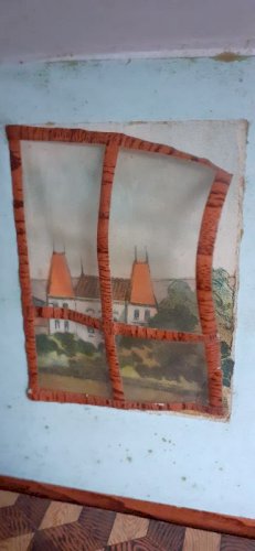 Ecole communale maison de poupée diorama 1900 ? pupitre balançoire