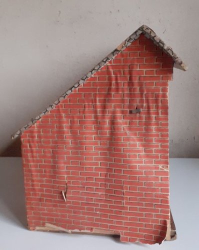 Ecole communale maison de poupée diorama 1900 ? pupitre balançoire