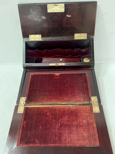 Ecritoire Napoléon III en bois noir et marquetrerie a la Reine XIX siècle