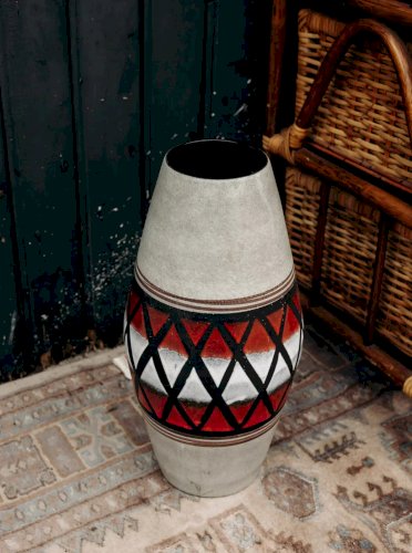 Edmond, le grand vase émaillé gris N°53