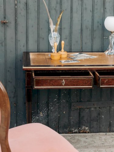 Edouard, le bureau en bois et cuir N°497