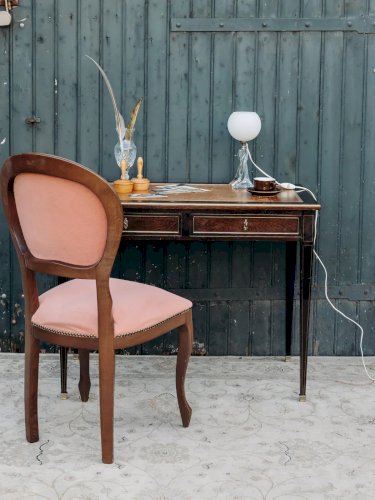 Edouard, le bureau en bois et cuir N°497