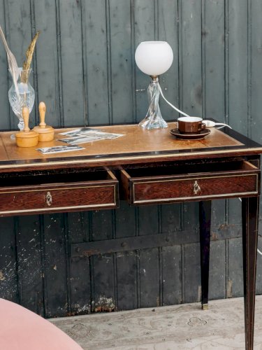 Edouard, le bureau en bois et cuir N°497