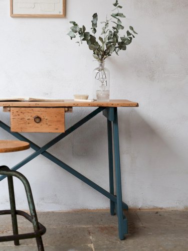 Edouard, le bureau rétro en chêne peint N°548