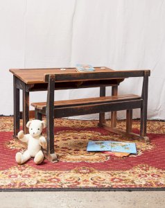 Edouard, le pupitre d'écolier double en bois N°554