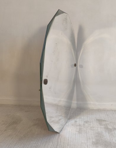 ✨ Élégant miroir ancien biseauté à 12 pans – style Art Déco vintage ✨