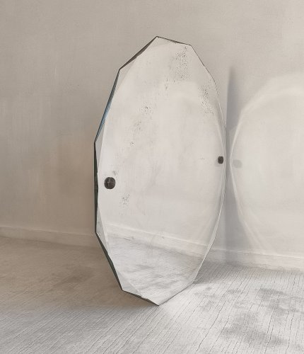 ✨ Élégant miroir ancien biseauté à 12 pans – style Art Déco vintage ✨