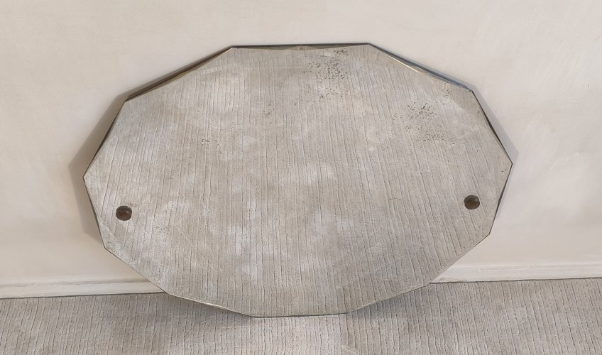 ✨ Élégant miroir ancien biseauté à 12 pans – style Art Déco vintage ✨