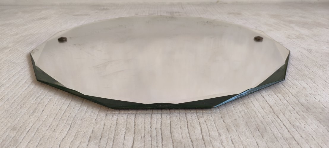 ✨ Élégant miroir ancien biseauté à 12 pans – style Art Déco vintage ✨