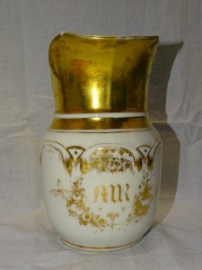-ELEGANT WATER PITCHER PORCELAIN FROM PARIS 19th CENTURY DISPLAY COLLECTION D