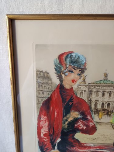 ​Élégante Eau-Forte Originale M. Beder Ou Gedes / Opéra de Paris (Années 50)