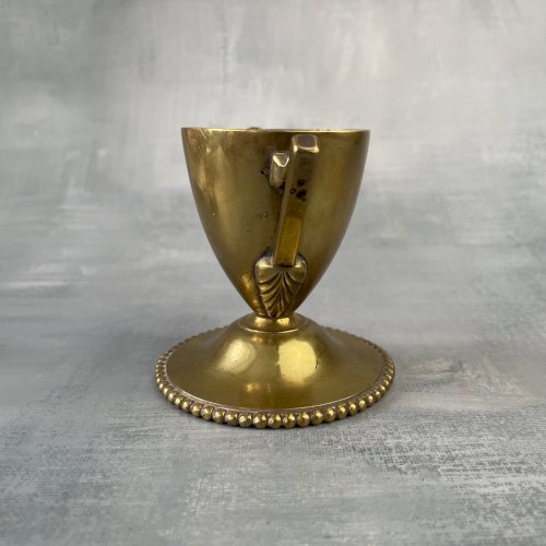 Elégante petite coupe sur pied en bronze doré ~7.5cm
