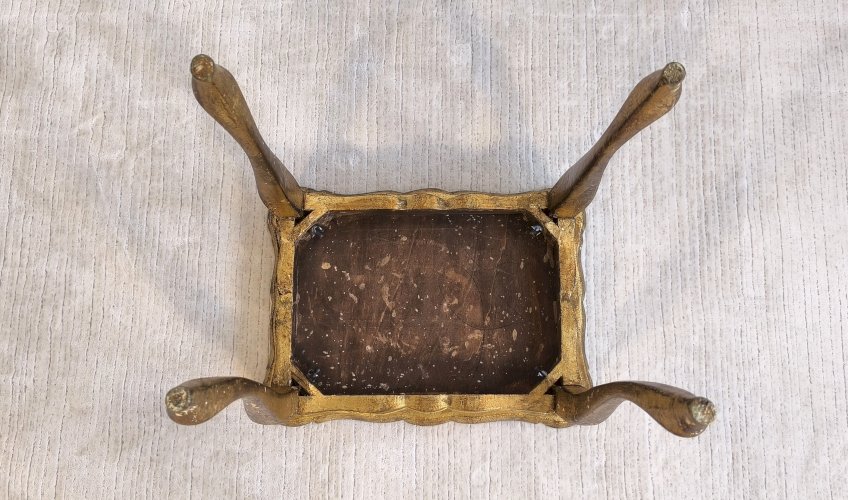 ✨ Élégante table d’appoint florentine – Décor peint & superbe patine ancienne ✨