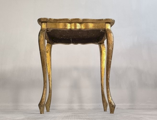 ✨ Élégante table d’appoint florentine – Décor peint & superbe patine ancienne ✨