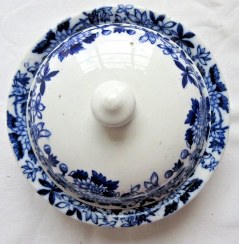 Eléments de toilette, égouttoir à éponge + couvercle, porcelaine Made in England