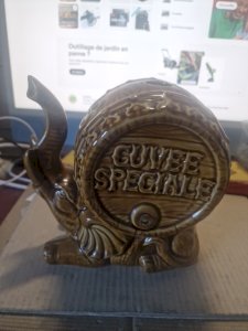 Ceramic elephant with 20th-century decor