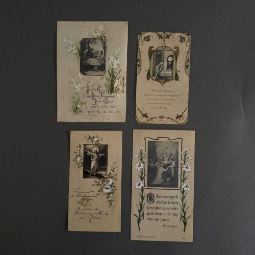 e?Lot de 7 images pieuses XIXe A5782