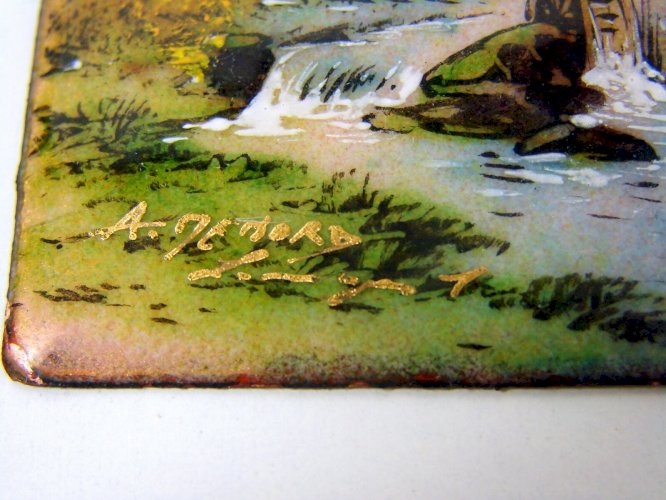 Email de Limoges CABANE AU BORD d'une RIVIERE Signé André Debord