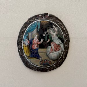 Email Limoges 17th century representing The Annunciation to Mary M3720
