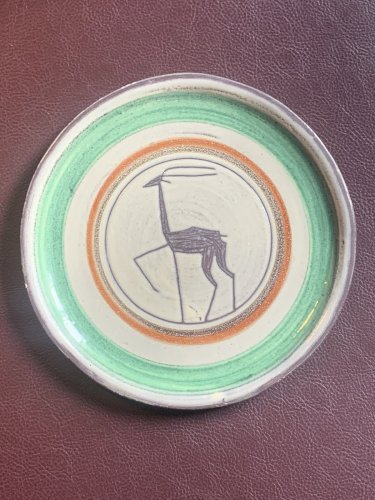 Émile Masson céramique sgraffito antilope africaniste Vallauris très bel état