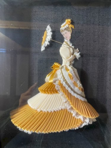 Encadrement mode illustrée relief vintage