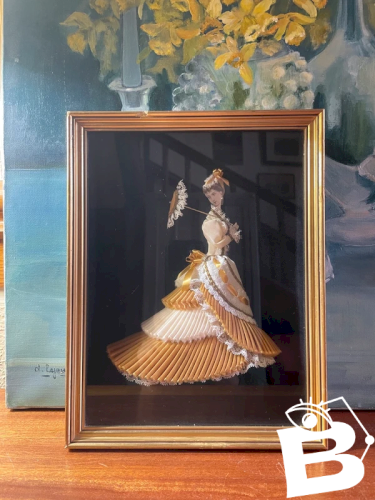 Encadrement mode illustrée relief vintage