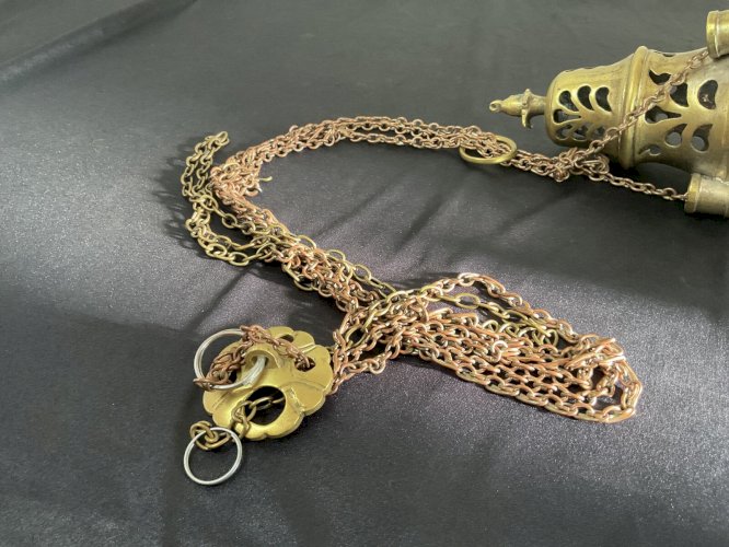 Encensoir en bronze argenté XVIII / XIXème - Religion Objet liturgique