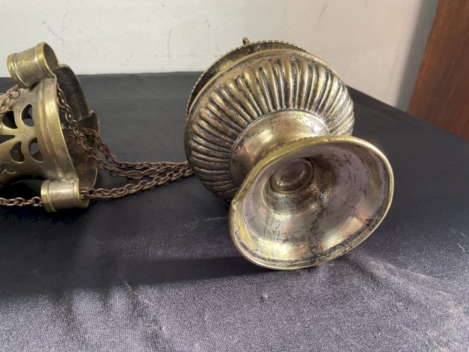 Encensoir en bronze argenté XVIII / XIXème - Religion Objet liturgique