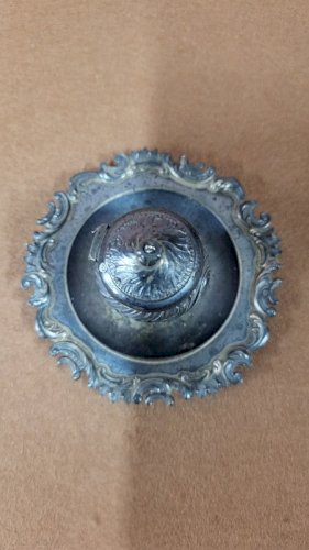 ENCRIER SIGNE EN ARGENT MASSIF POINCON MINERVE DE 72,63 GRAMMES