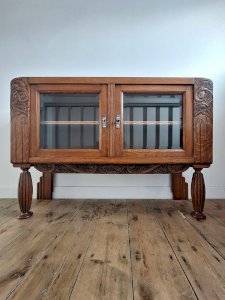 Enfilade art déco, meuble buffet ancien, vaisselier vintage