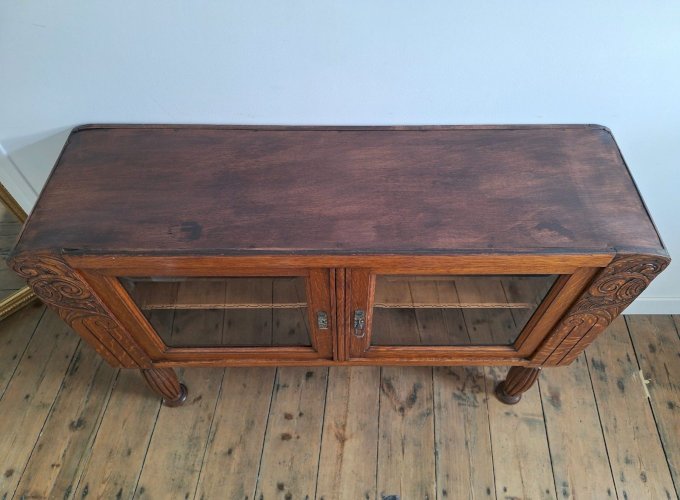 Enfilade art déco, meuble buffet ancien, vaisselier vintage